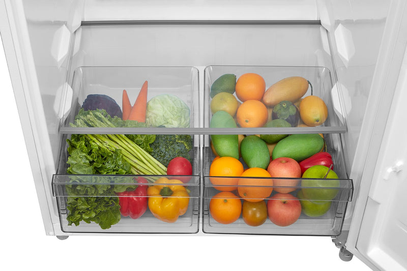 Appareil vertical 2 en 1 Midea de 21 pi3 convertible en réfrigérateur ou congélateur - blanc - MRU21F6AWW