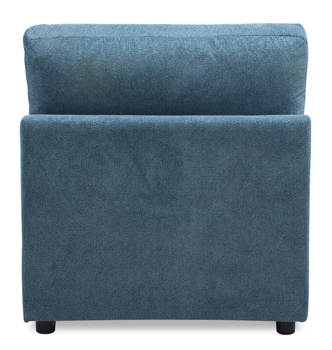 Fauteuil sans accoudoirs modulaire Voyage en tissu avec coussins de dossier amovibles - bleu