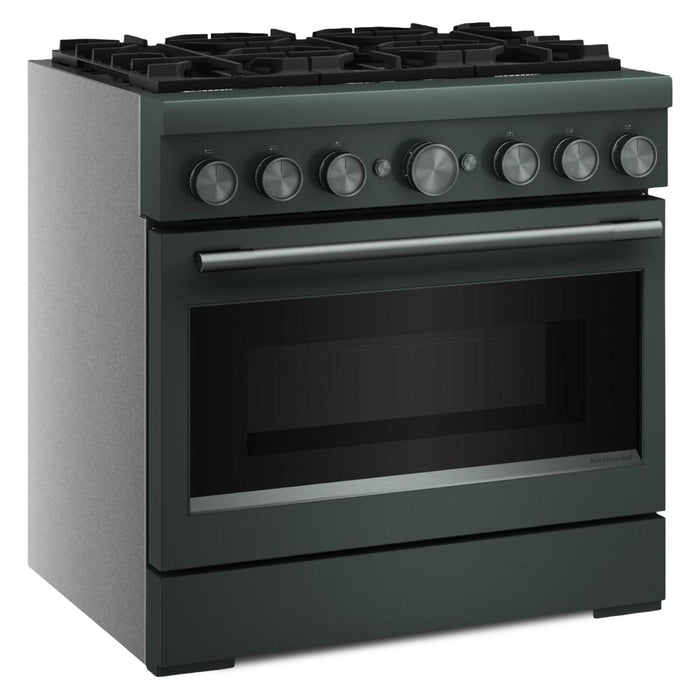 Cuisinière hybride KitchenAid de 5,1 pi3 avec friture à air sans préchauffage - genévrier - KFDS936SJP