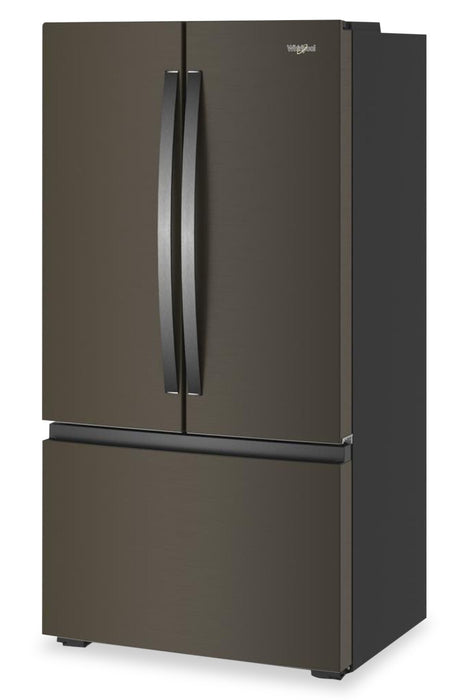 Réfrigérateur Whirlpool de 24 pi3 et de 36 po de profondeur comptoir véritable à portes françaises - acier inoxydable noir - WRFC3036RV