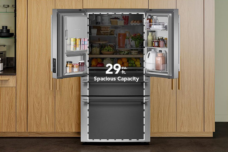 Réfrigérateur KitchenAid de 29 pi3 à portes françaises - genièvre - KRMF436SJP