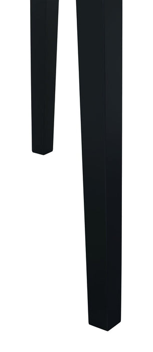 Table de salle à manger ronde Bryn de 42 po avec abattant - noire