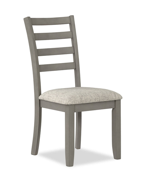 Ensemble de salle à manger Cove 5 pièces en mélamine avec table de 66 po (L), tiroirs de rangement et 4 chaises - gris