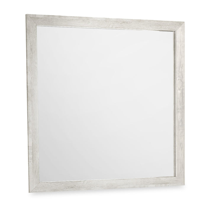 Ensemble de chambre à coucher Aspen 6 pièces avec lit, commode, miroir et table de nuit, gris - format grand lit