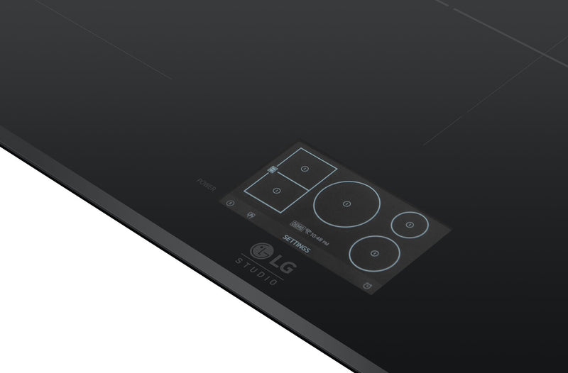 Surface de cuisson à induction LG Studio de 36 po à 5 brûleurs avec zone de cuisson polyvalente - CBIS3618BE