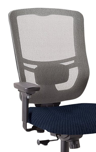 Chaise de bureau Dante de Tempur-Pedic de 26,4 po - bleue marine avec dossier à mailles