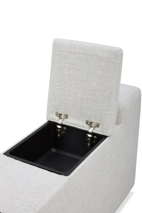 Console de rangement modulaire Sky de 13 po en tissu avec port USB - blé Nathan