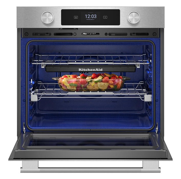 Four mural simple électrique intelligent KitchenAid de 30 po - acier inoxydable PrintShieldMC - KOES730SPS