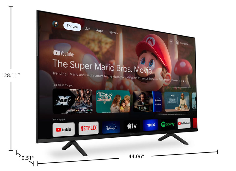 Téléviseur intelligent DEL SONY Bravia 3 UHD 4K de 50 po avec Google TVMC (K50S30) - modèle 2024