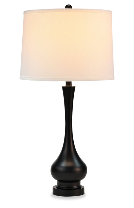 Lampe de table Maria de 29,5 po en métal noir