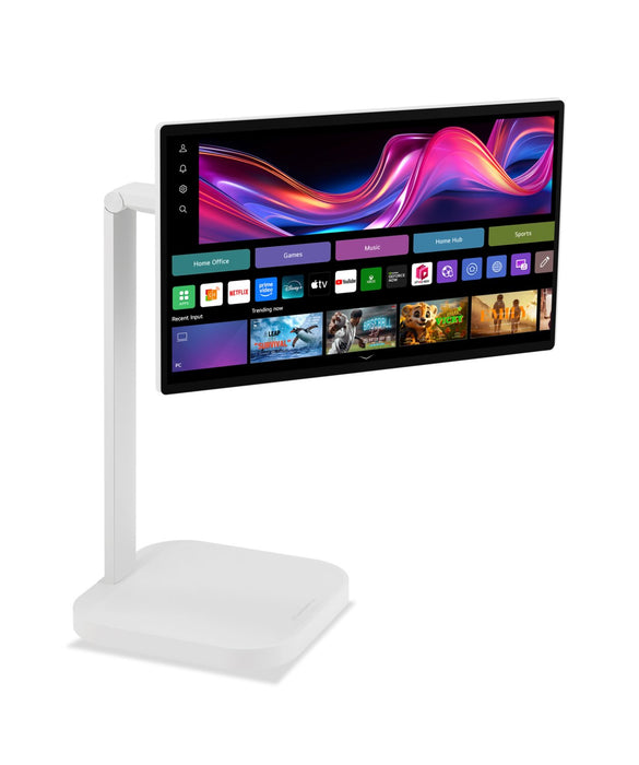 Moniteur intelligent IPS LG Swing UHD 4K de 32 po avec écran tactile et support à roulettes (32U889SA-W.ACC)