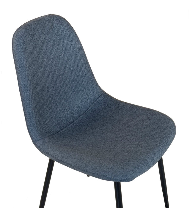 Chaise de salle à manger Jax en tissu de polyester et en métal - anthracite