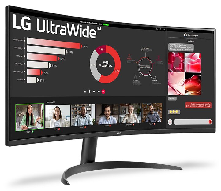  Moniteur de jeu IPS UltraGearMC Nano de LG de 31,5 po à 180 Hz et 1 ms (GàG) avec NVIDIA (34WR50QK-B)