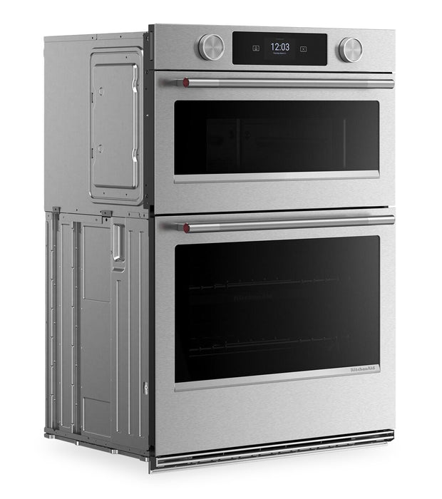 Four mural combiné intelligent électrique KitchenAid de 30 po - acier inoxydable PrintShield<sup>MC</sup> - KOEC730SPS