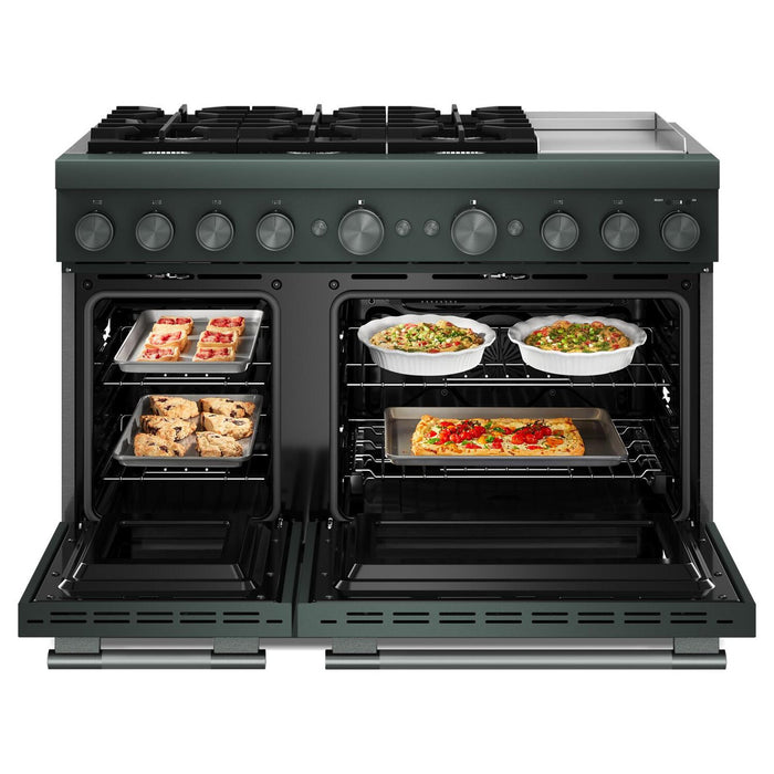 Cuisinière hybride KitchenAid de 6,3 pi³ à 6 brûleurs avec plaque chauffante - genièvre - KFDD948SJP