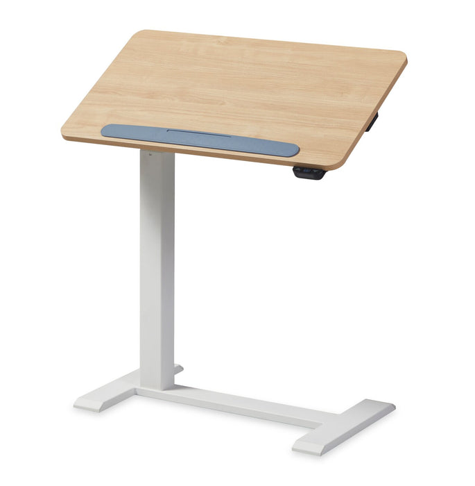Bureau portatif Aaron de 26,77 po à hauteur réglable avec dessus relevable – chêne