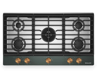 Surface de cuisson à gaz sur métal KitchenAid avec grille pour wok intégrée - genièvre - KCGK736SJP