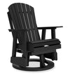 Fauteuil pivotant et coulissant Lake pour la terrasse à l’extérieur -  plastique haute densité, résistant aux intempéries - noir