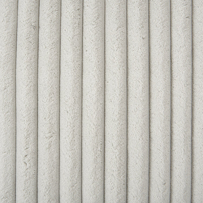 Causeuse Willow de 66 po en tissu gris clair avec accoudoirs rectilignes et coussins de siège et de dossier réversibles