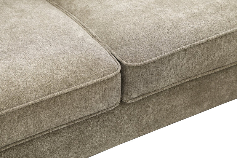 Sofa sectionnel en forme de V Kira 3 pièces en tissu - gris