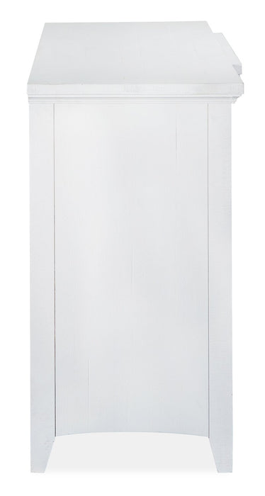 Meuble pour téléviseur traditionnel Wesley de 70 po avec rangement et système de gestion des câbles pour téléviseurs jusqu’à 75 po - blanc calcaire