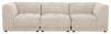 Sofa modulaire Oaklyn Kort & Co. de 109 po en tissu avec coussins de siège capitonnés - beige