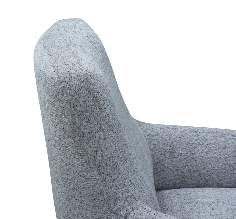 Fauteuil d’appoint Monroe de 29 po en tissu avec pattes en métal - gris