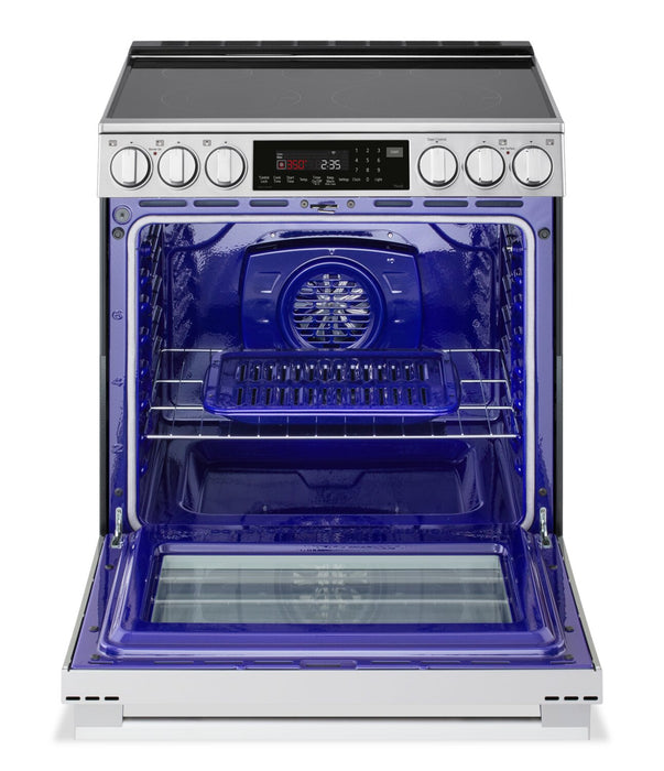 Cuisinière intelligente électrique LG de 6,3 pi3 avec friture à air - acier inoxydable résistant aux traces de doigts - LSEL6337XE