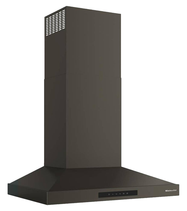 Hotte de cuisinière murale KitchenAid de 30 po de style auvent à 4 vitesses - minerai noir - KVWC730SBE