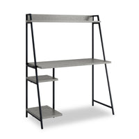  Bureau James de 43 po avec crédence et tablettes - gris