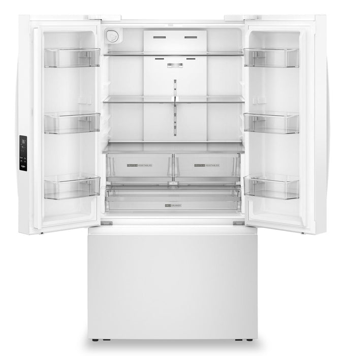 Réfrigérateur Whirlpool de 36 po et de 31 pi3 à portes françaises avec machine à glaçons - blanc- WRFF3136SW