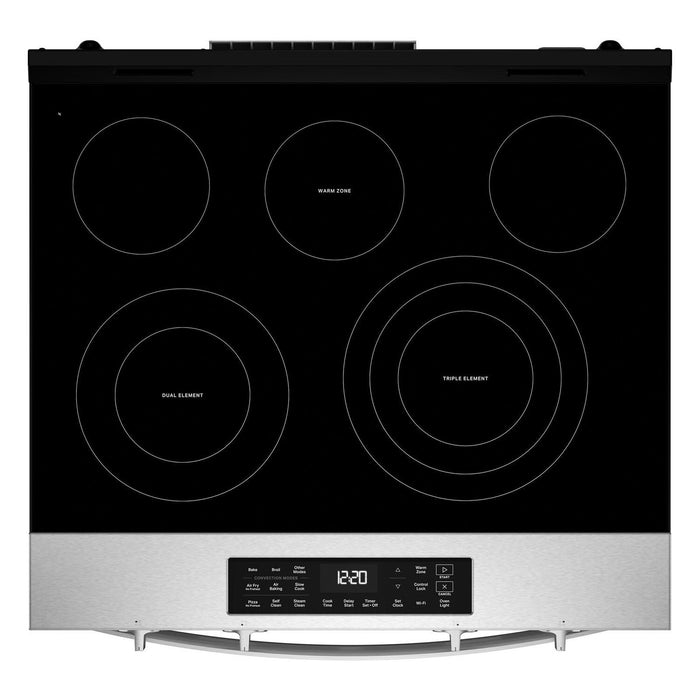Cuisinière électrique Whirlpool de 30 po avec cuisson à air - acier inoxydable résistant aux traces de doigts - YWSES5030SZ 