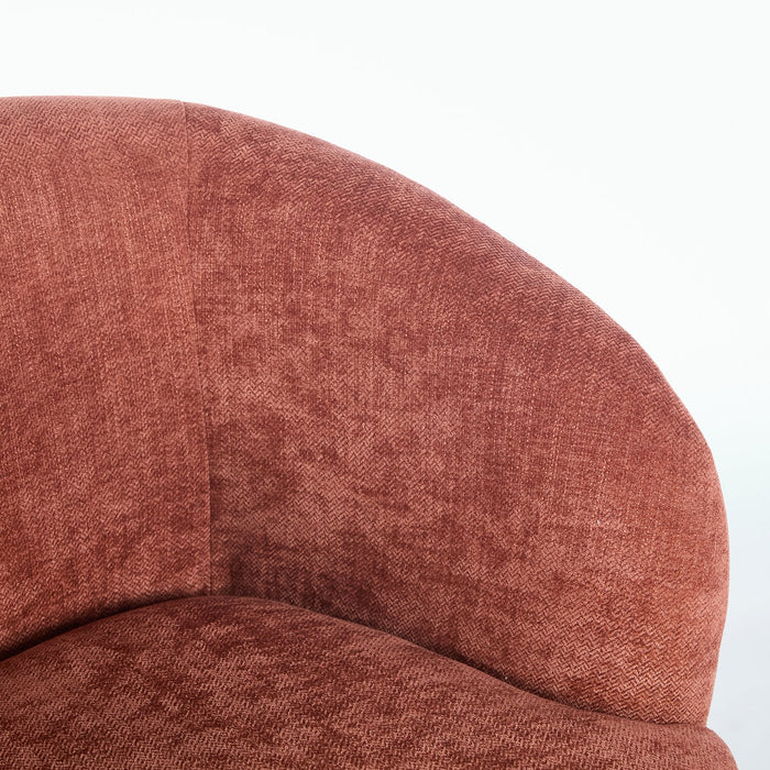 Fauteuil d’appoint Nova de 28,7 po en tissu bouclé - orange