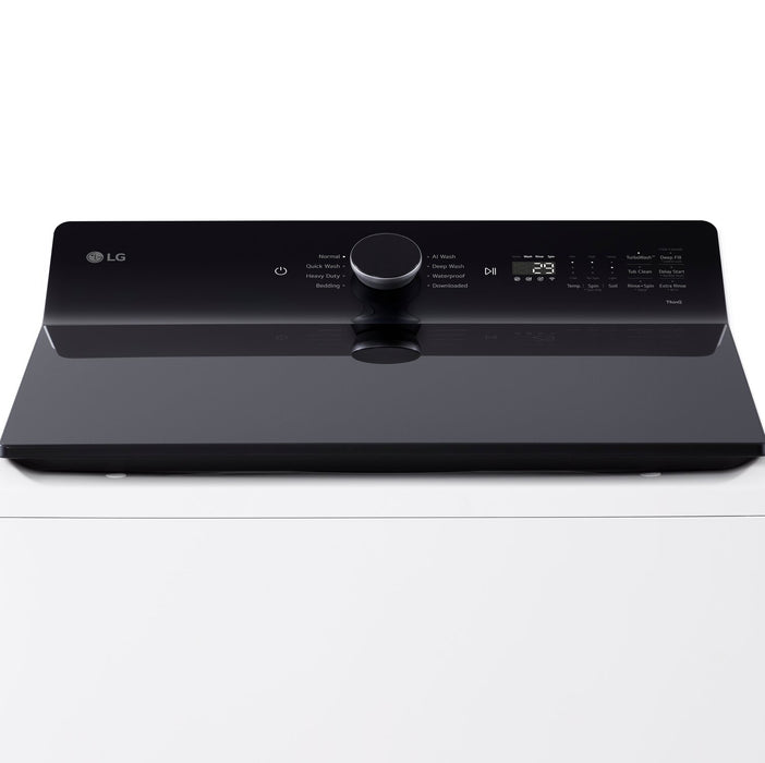 Laveuse intelligente haute efficacité LG à chargement par le haut de 6,3 pi³ - blanche - WT8400CW