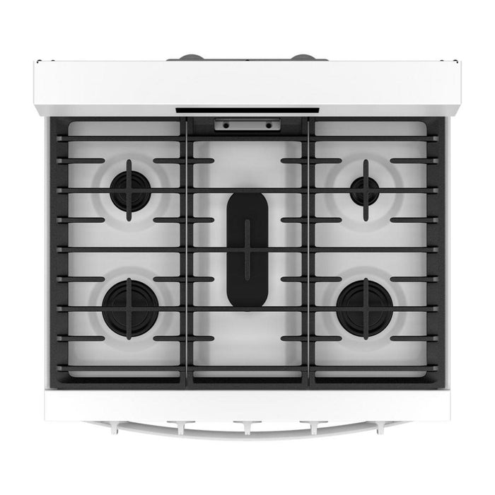 Cuisinière à gaz Whirlpool de 5 pi³ avec friture à air et autonettoyage - blanche - WFGS5030RW