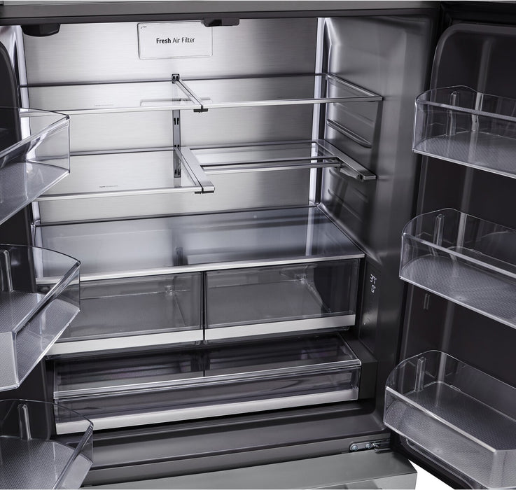 Réfrigérateur intelligent LG Studio de 27 pi3 et de 36 po de profondeur comptoir MAXMCà portes françaises - acier inoxydable - SRFB27S3