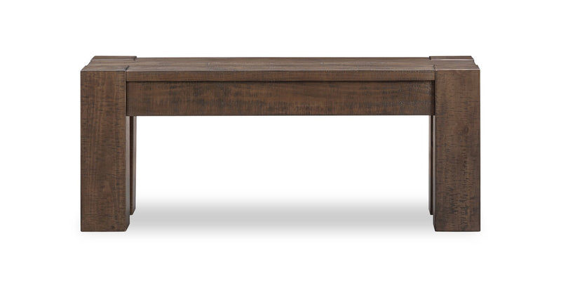 Ensemble de salle à manger Sol de Kort & Co. 6 pièces avec table de 78 po (L), base piédestal, banc et 4 chaises - noir et brun