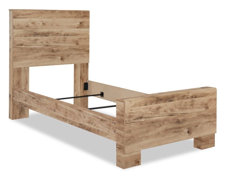 Tête de lit à panneau Derekson pour enfants, naturelle - format lit simple