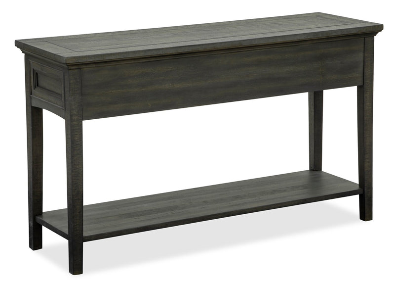 Table de salon traditionnelle Hanson de 50 po en pin - graphite