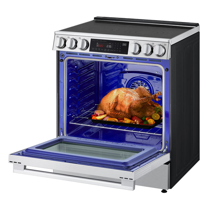 Cuisinière intelligente électrique LG de 6,3 pi³ avec friture à air - acier inoxydable résistant aux traces de doigts - LSEL6335XE 