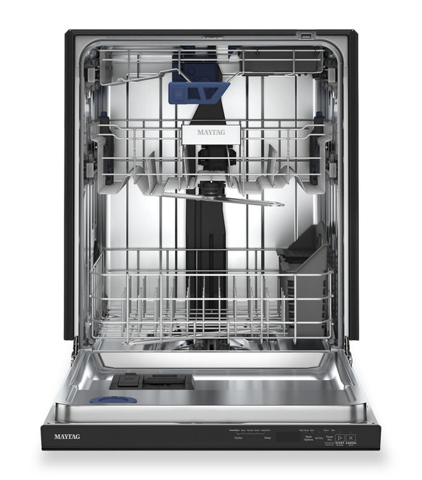 Lave-vaisselle encastré Maytag de 24 po et de 47 dBA avec commandes sur le dessus - noir - MDPS7024SB
