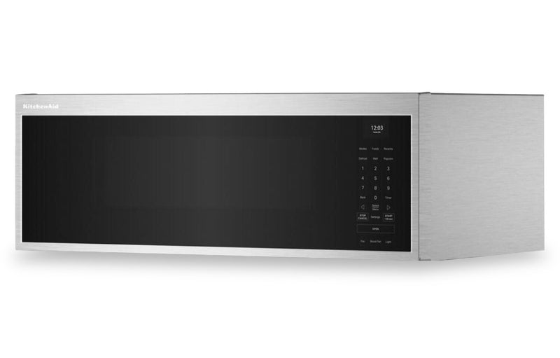 Four à micro-ondes à hotte intégrée intelligent à profil bas KitchenAid de 1,1 pi3 - acier inoxydable - YKMML550RPS