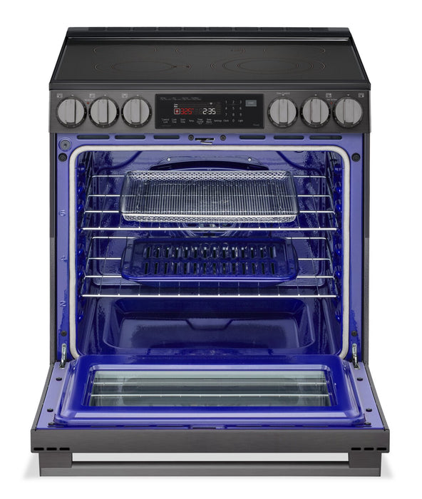 Cuisinière intelligente électrique LG de 6,3 pi3 avec friture à air - acier inoxydable noir - LSEL6335ZE