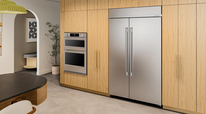 Réfrigérateur encastré KitchenAid de 29,4 pi3 et de 48 po à compartiments juxtaposés - acier inoxydable - KBSN748SPS