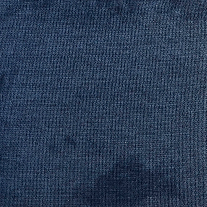 Chaise de salle à manger Sara à oreilles en tissu de polyester et en métal - bleue