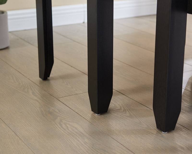 3 tables gigognes Roma de 25 po avec tablette - imitation de marbre noire