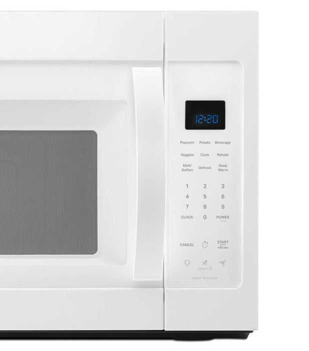 Four à micro-ondes à hotte intégrée Whirlpool de 1,9 pi³ avec cuisson par capteur - blanc - YWMMS3230SW