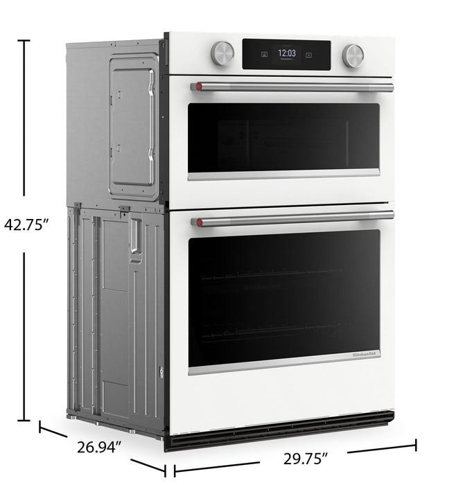 Four mural combiné intelligent électrique KitchenAid de 30 po - blanc - KOEC730SWH