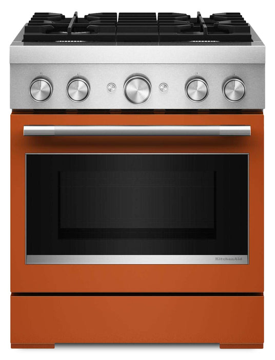 Cuisinière hybride KitchenAid de 4,1 pi3 avec mode de friture à air sans préchauffage - orange brûlée - KFDS930SSC
