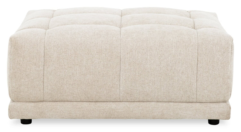 Pouf modulaire Oaklyn Kort & Co. de 38 po en tissu avec coussin de siège capitonné - beige